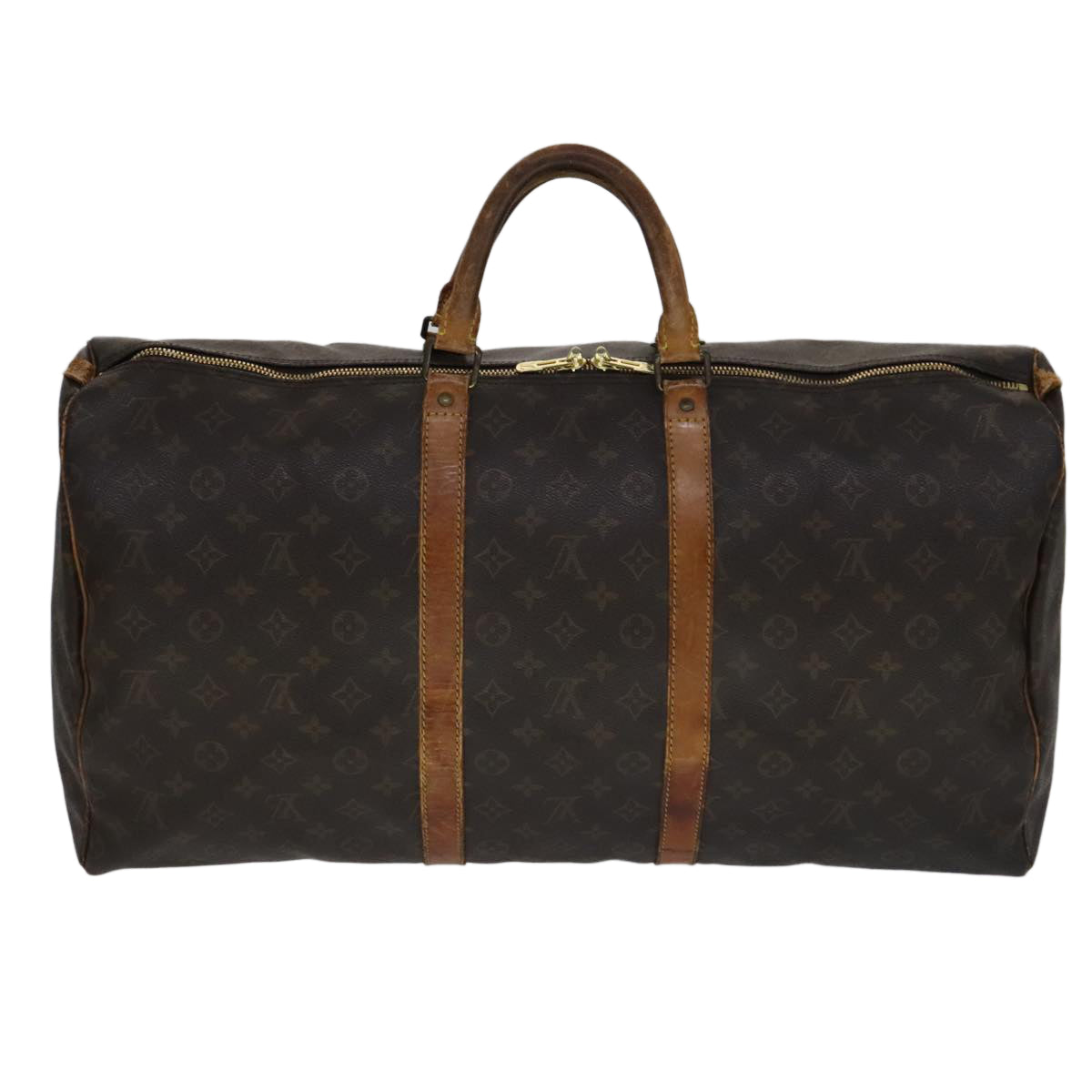 LOUIS VUITTON Monogram Keepall 55 Boston Bag M41424 LV 109039