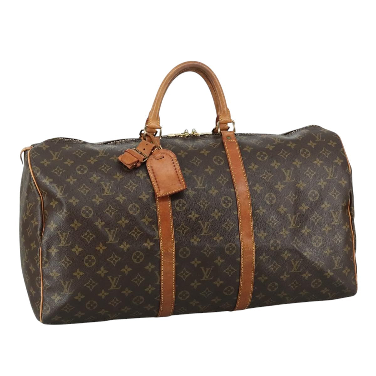 LOUIS VUITTON Monogram Keepall 55 Boston Bag M41424 LV 109040