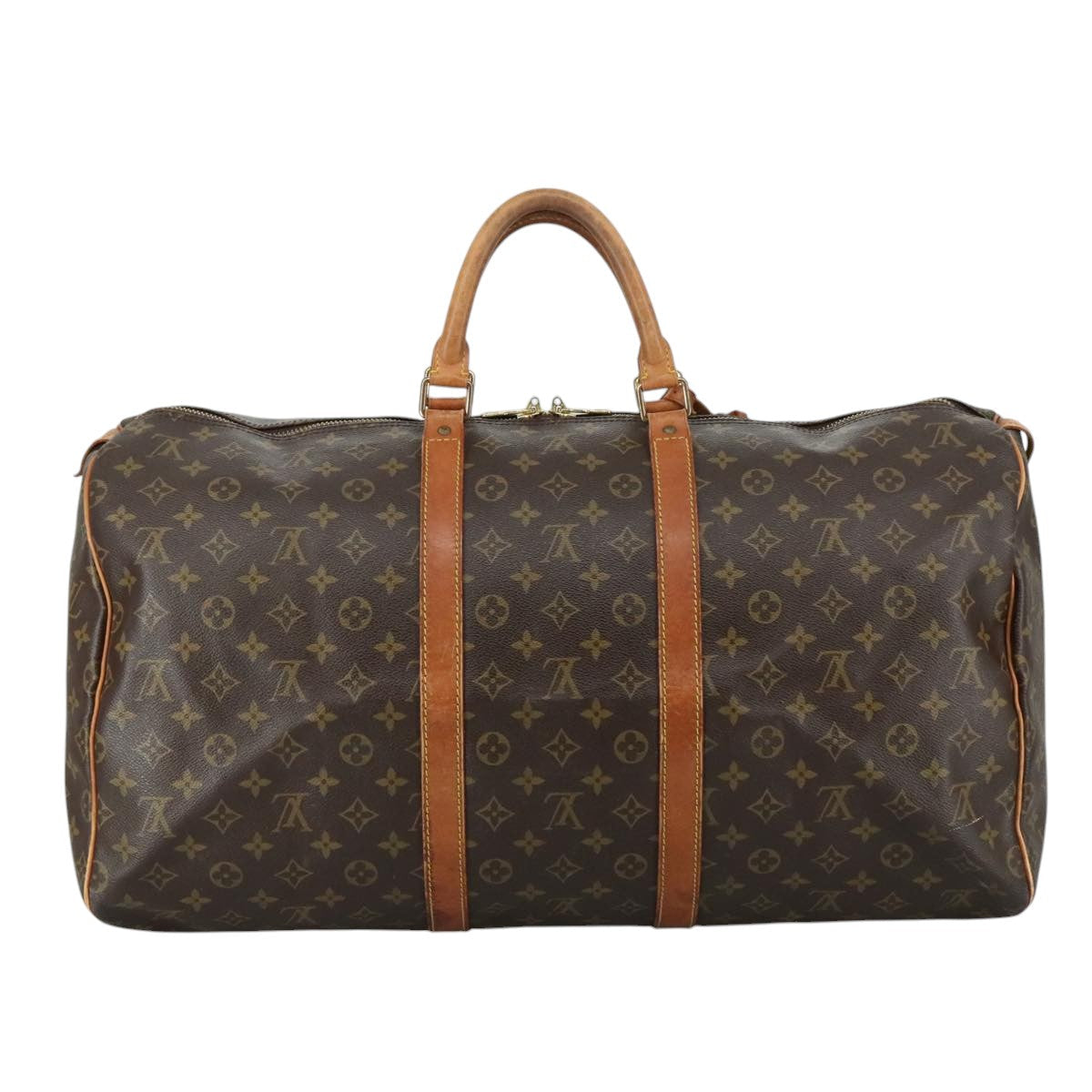 LOUIS VUITTON Monogram Keepall 55 Boston Bag M41424 LV 109040