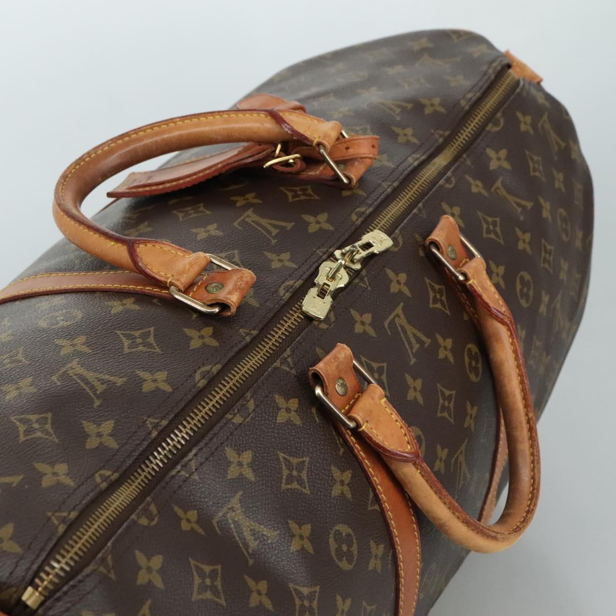 LOUIS VUITTON Monogram Keepall 55 Boston Bag M41424 LV 109040