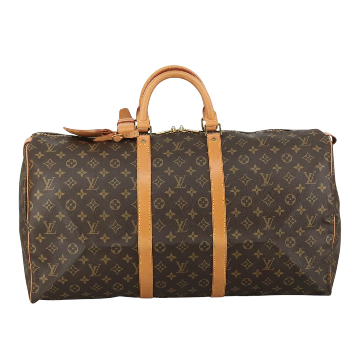 LOUIS VUITTON Monogram Keepall 55 Boston Bag M41424 LV 109041