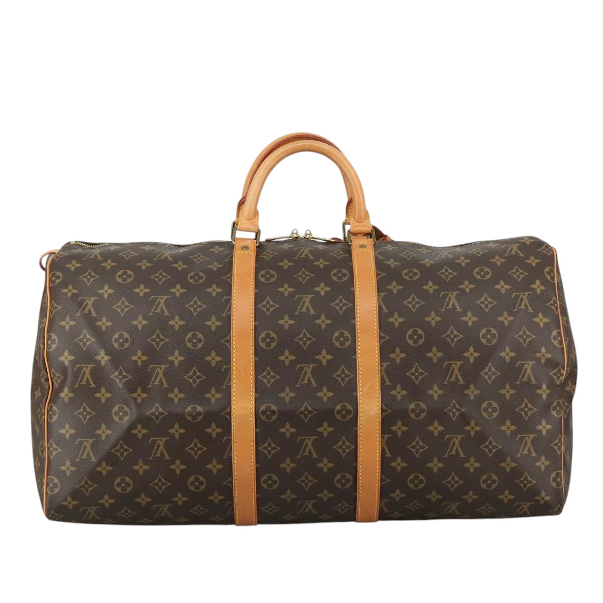 LOUIS VUITTON Monogram Keepall 55 Boston Bag M41424 LV 109041
