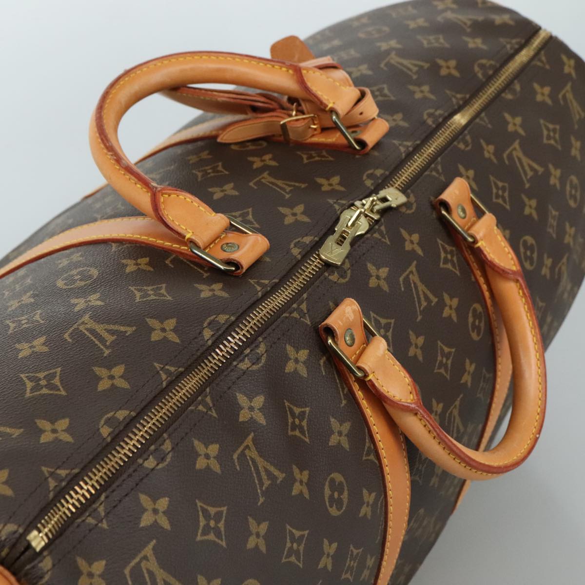 LOUIS VUITTON Monogram Keepall 55 Boston Bag M41424 LV 109041