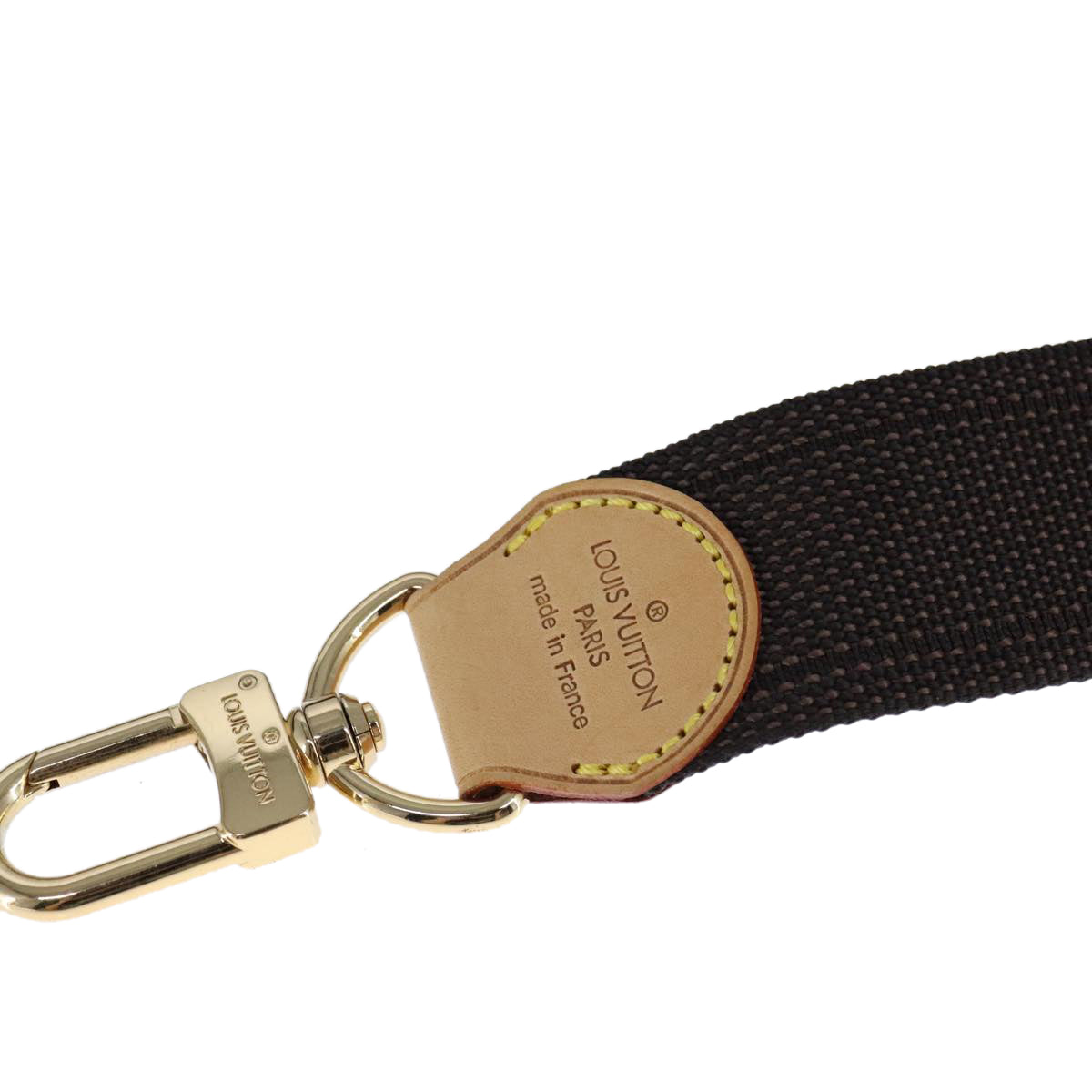 LOUIS VUITTON Shoulder Strap Canvas Leather Brown LV 109050