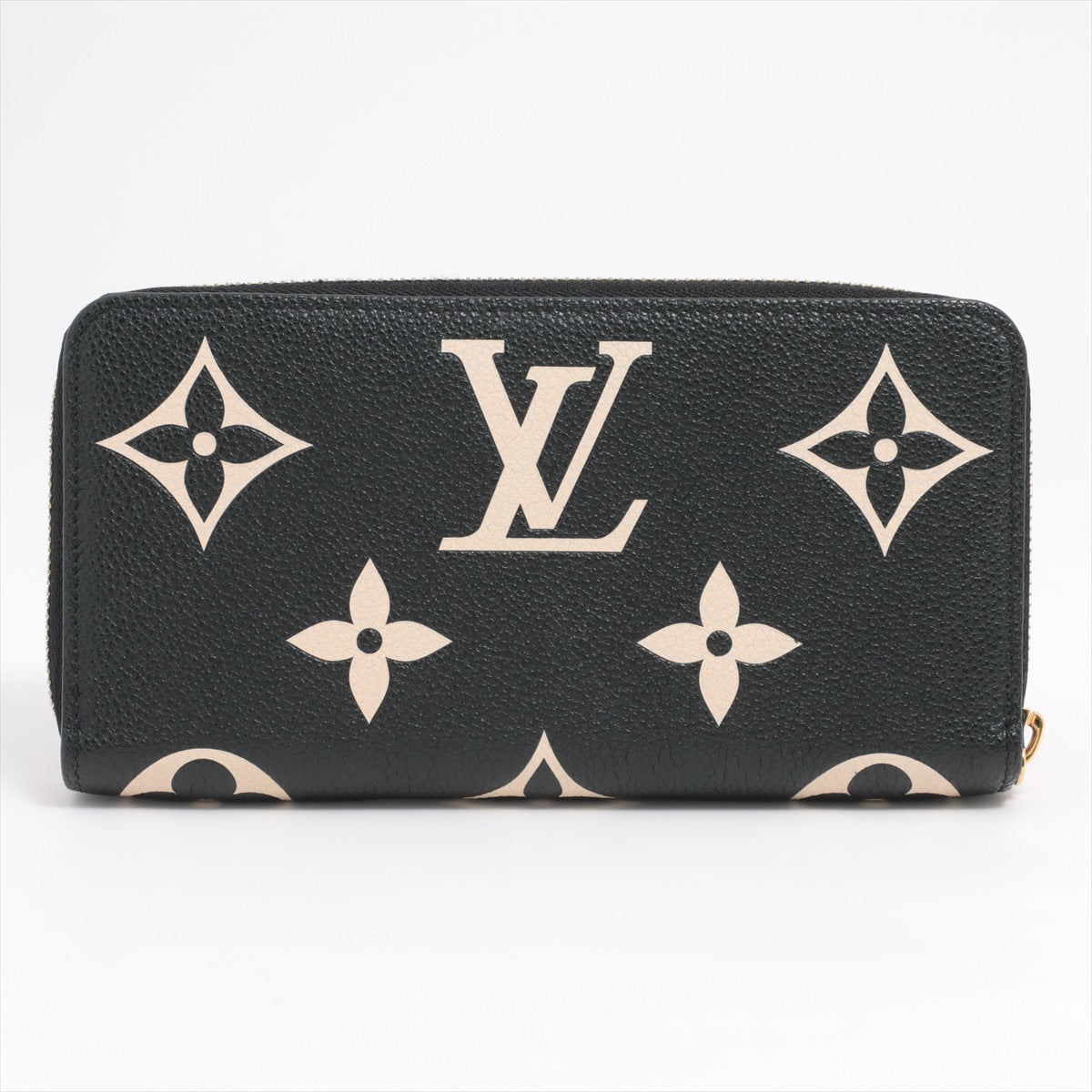 Louis Vuitton Double Color Monogram Amplant Zipper Wallet M80481 Noir Round Zipper Wallet