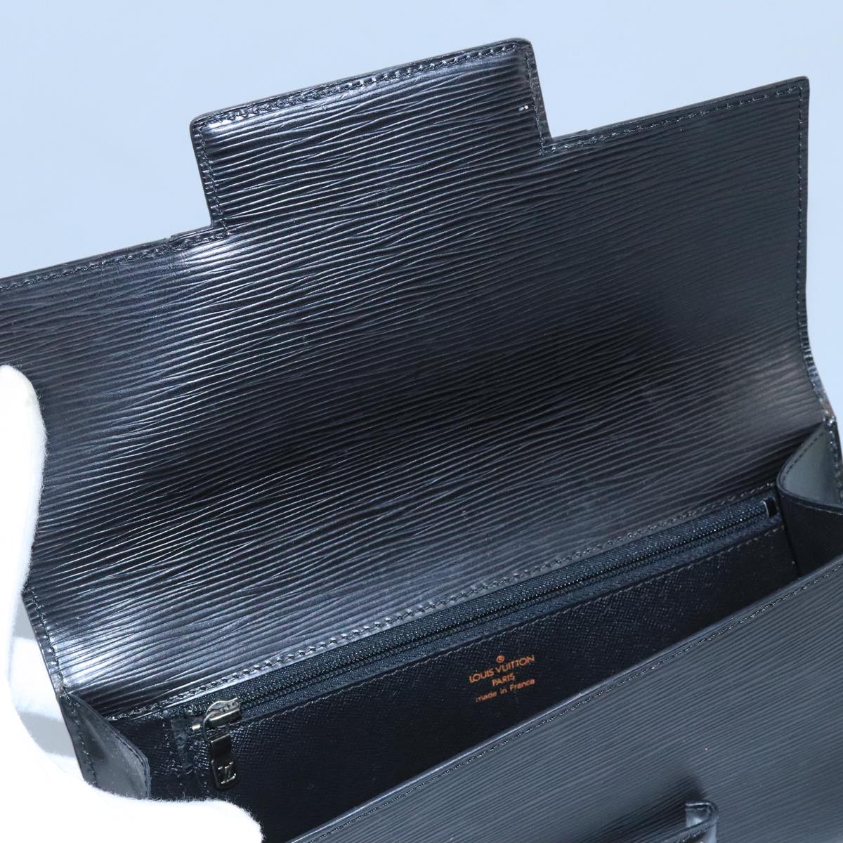 LOUIS VUITTON Epi Chaillot Clutch Bag Black M52542 LV 109184