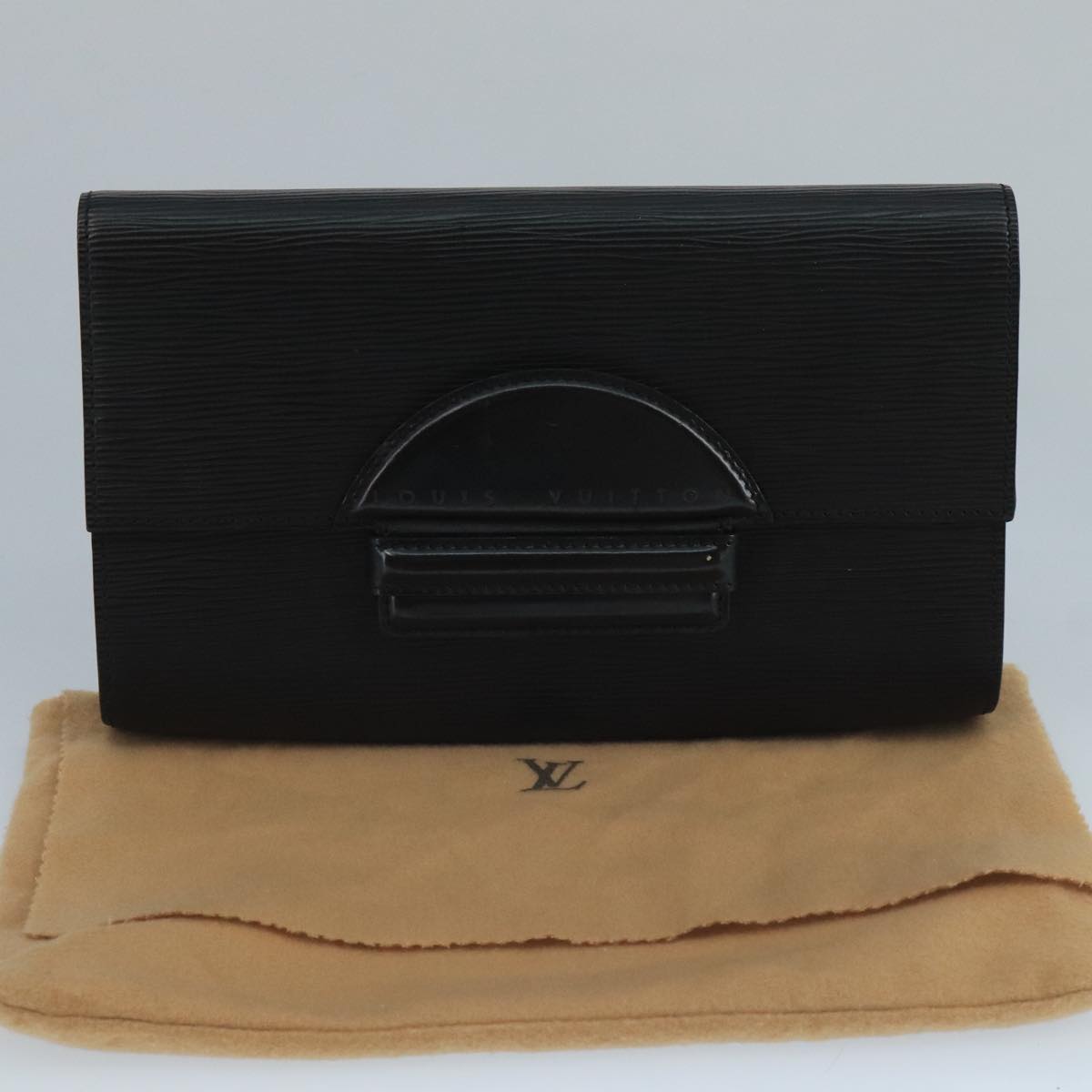 LOUIS VUITTON Epi Chaillot Clutch Bag Black M52542 LV 109184