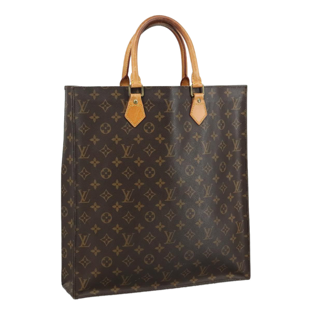 LOUIS VUITTON Monogram Sac Plat Hand Bag M51140 LV 109224