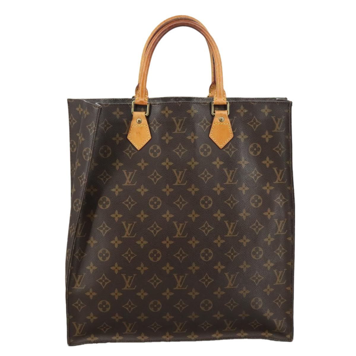 LOUIS VUITTON Monogram Sac Plat Hand Bag M51140 LV 109224