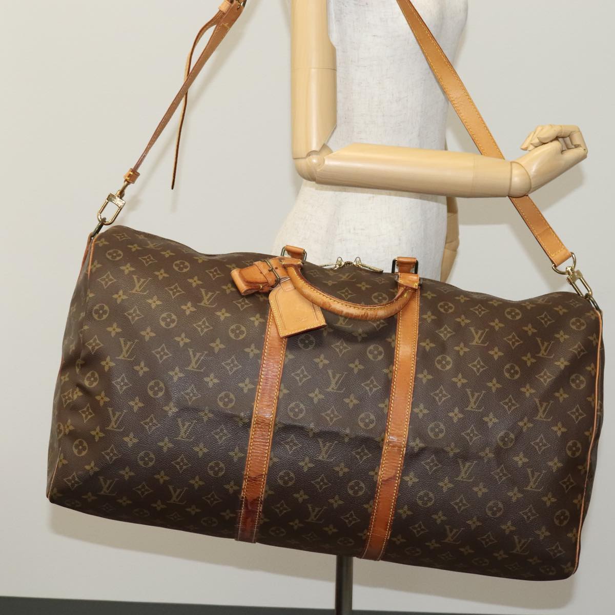 LOUIS VUITTON Monogram Keepall Bandouliere 60 Boston Bag M41412 LV 109233