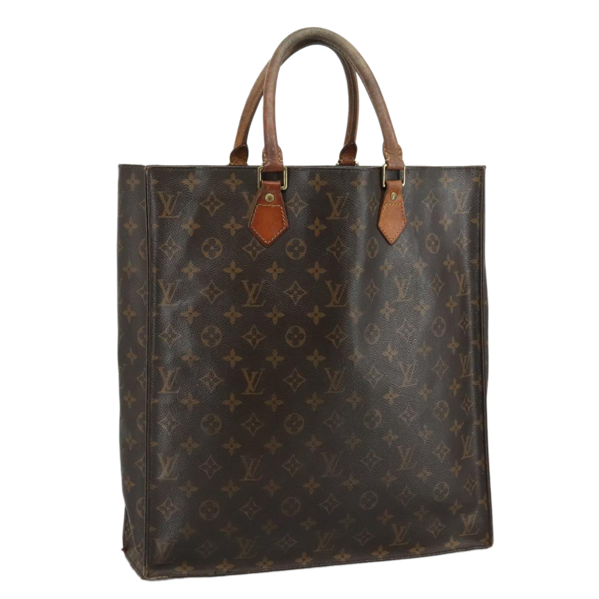 LOUIS VUITTON Monogram Sac Plat Hand Bag M51140 LV 109262