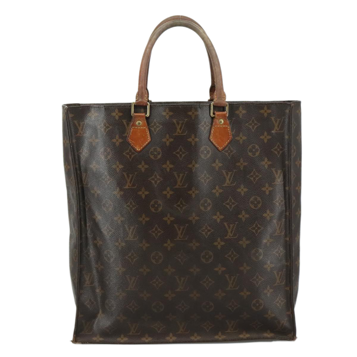LOUIS VUITTON Monogram Sac Plat Hand Bag M51140 LV 109262