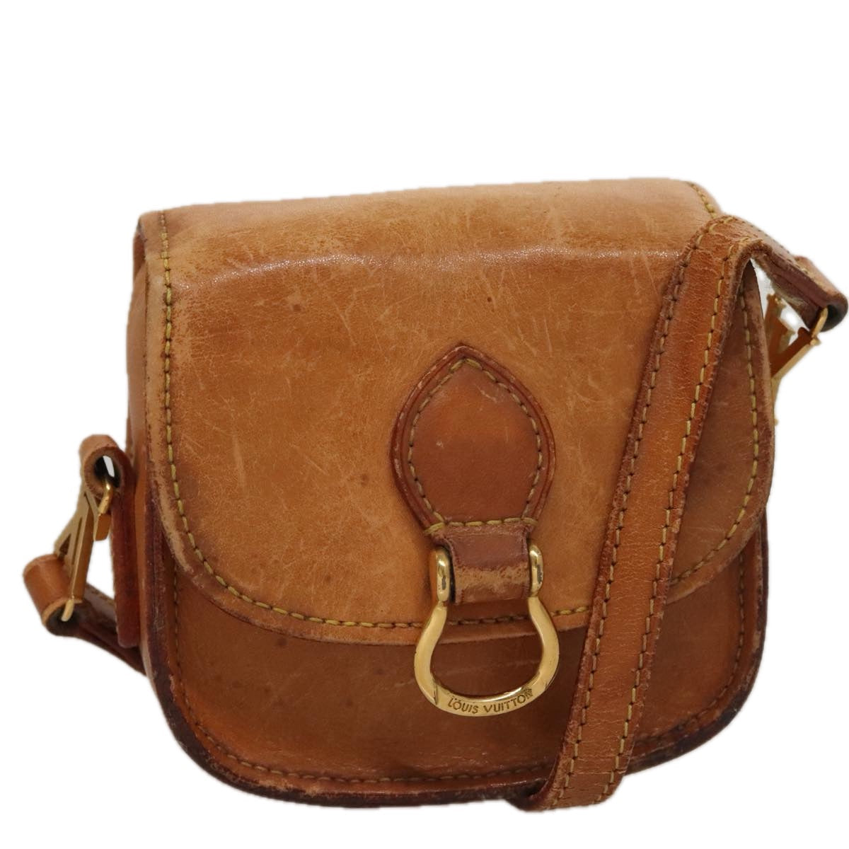 LOUIS VUITTON Nomad Bebe Saint Cloud Shoulder Bag Leather Beige LV 109371