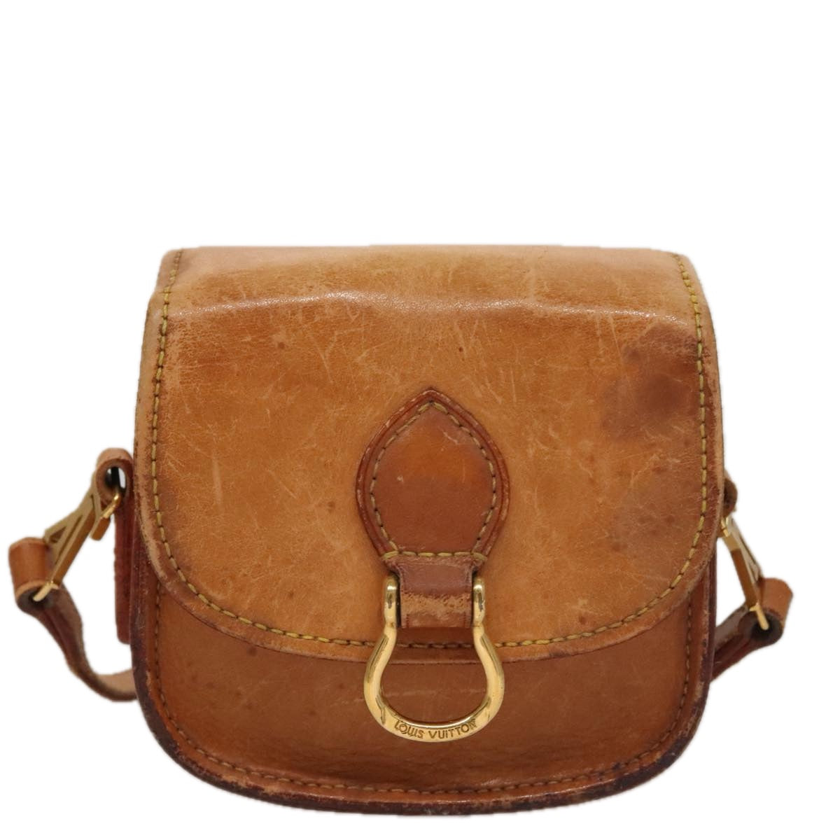 LOUIS VUITTON Nomad Bebe Saint Cloud Shoulder Bag Leather Beige LV 109371