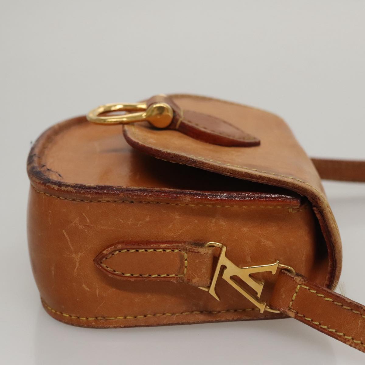 LOUIS VUITTON Nomad Bebe Saint Cloud Shoulder Bag Leather Beige LV 109371