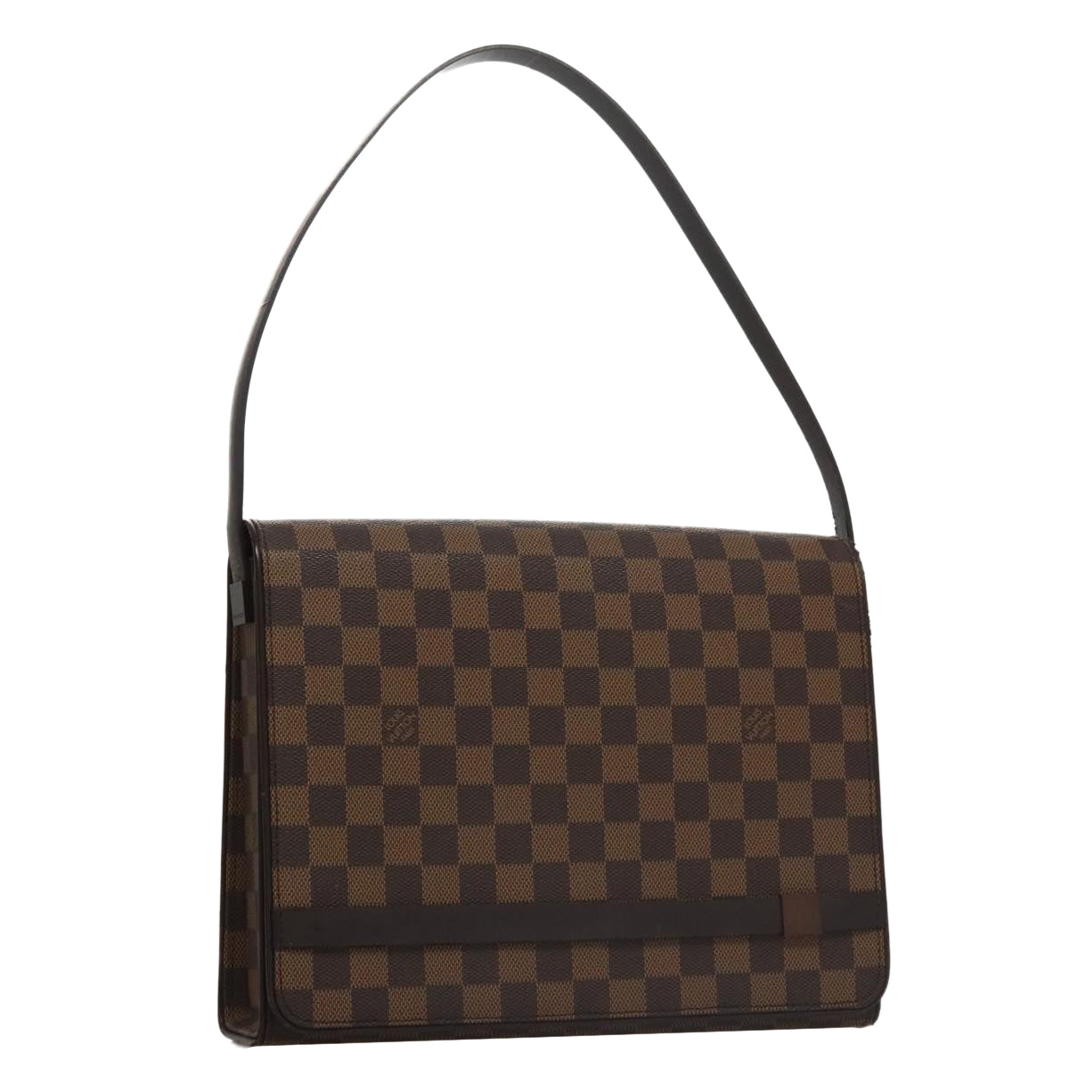 LOUIS VUITTON Damier Ebene Tribeca Carre Shoulder Bag N51161 LV 109448