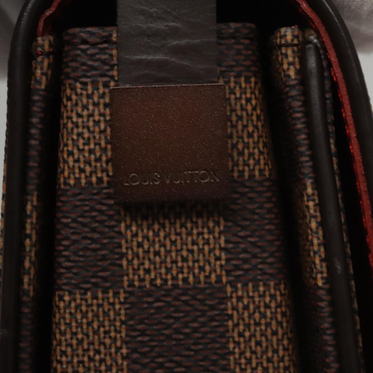 LOUIS VUITTON Damier Ebene Tribeca Carre Shoulder Bag N51161 LV 109448