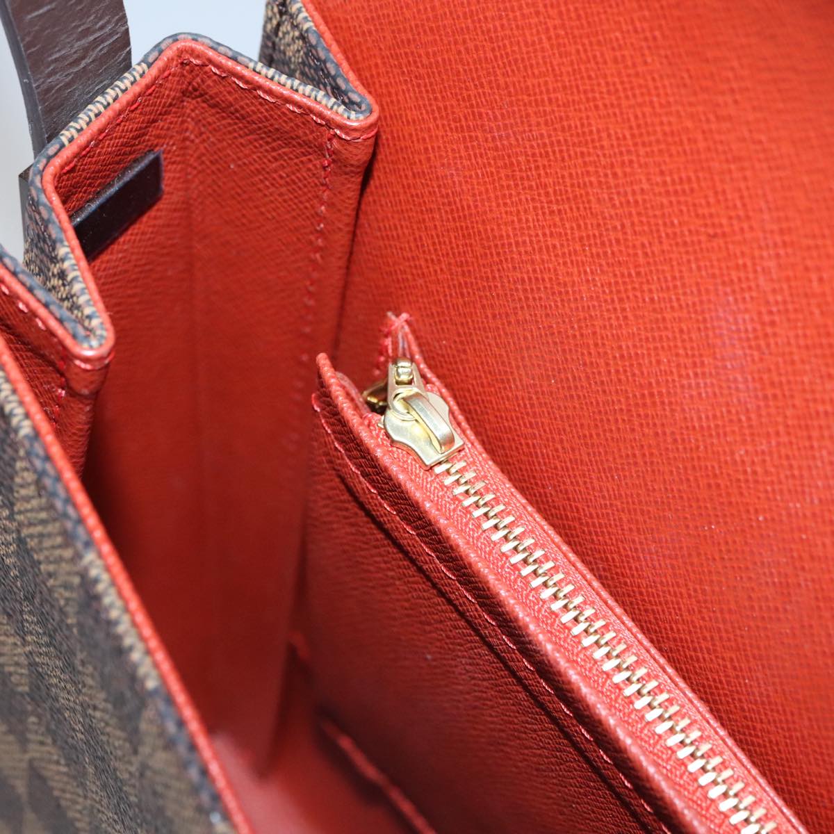 LOUIS VUITTON Damier Ebene Tribeca Carre Shoulder Bag N51161 LV 109448