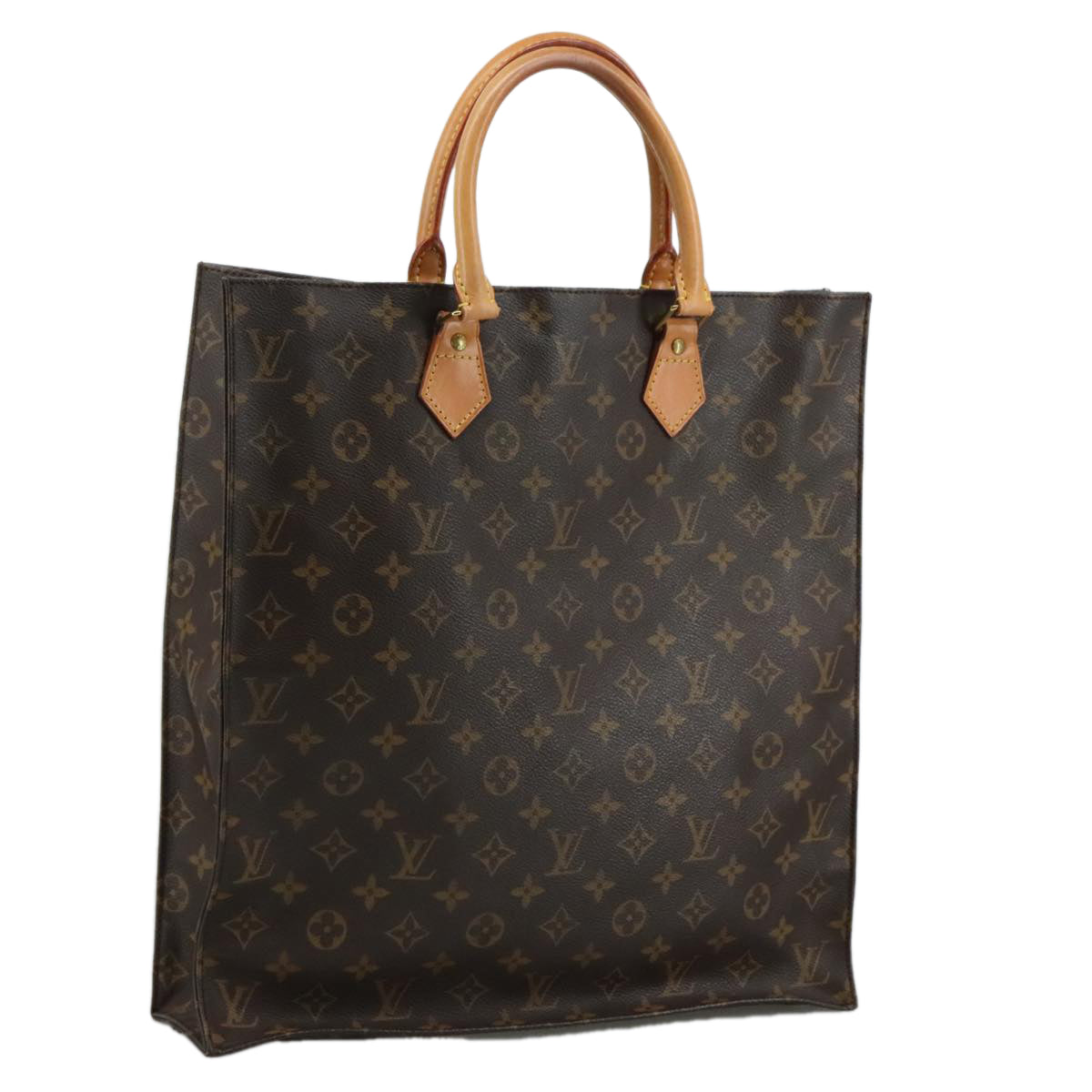 LOUIS VUITTON Monogram Sac Plat Hand Bag M51140 LV 109464