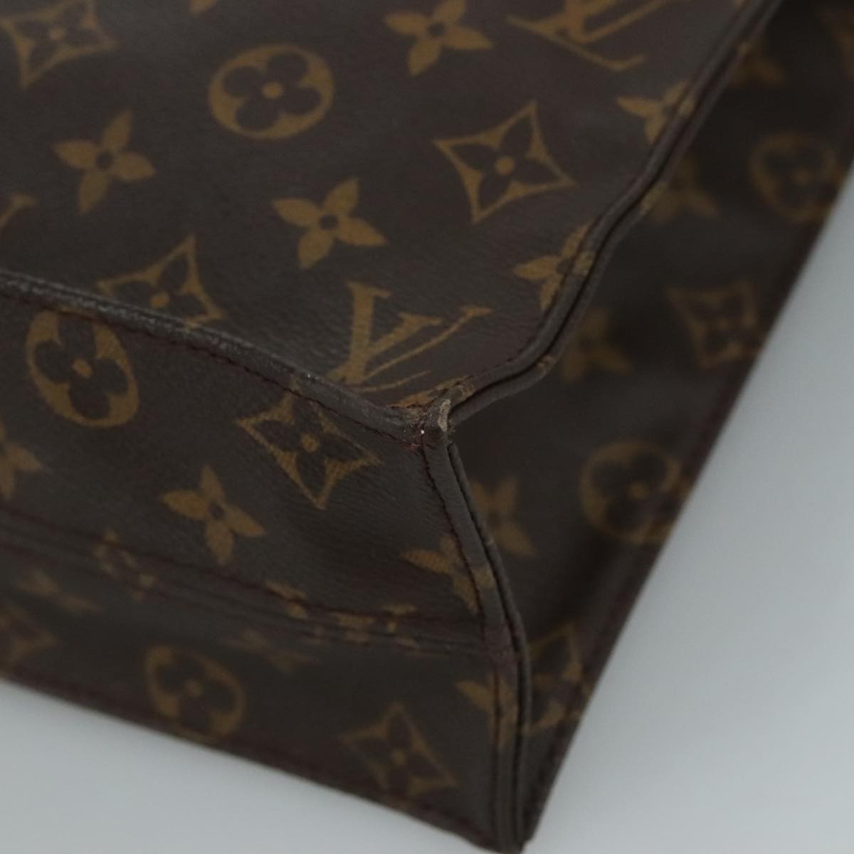 LOUIS VUITTON Monogram Sac Plat Hand Bag M51140 LV 109464