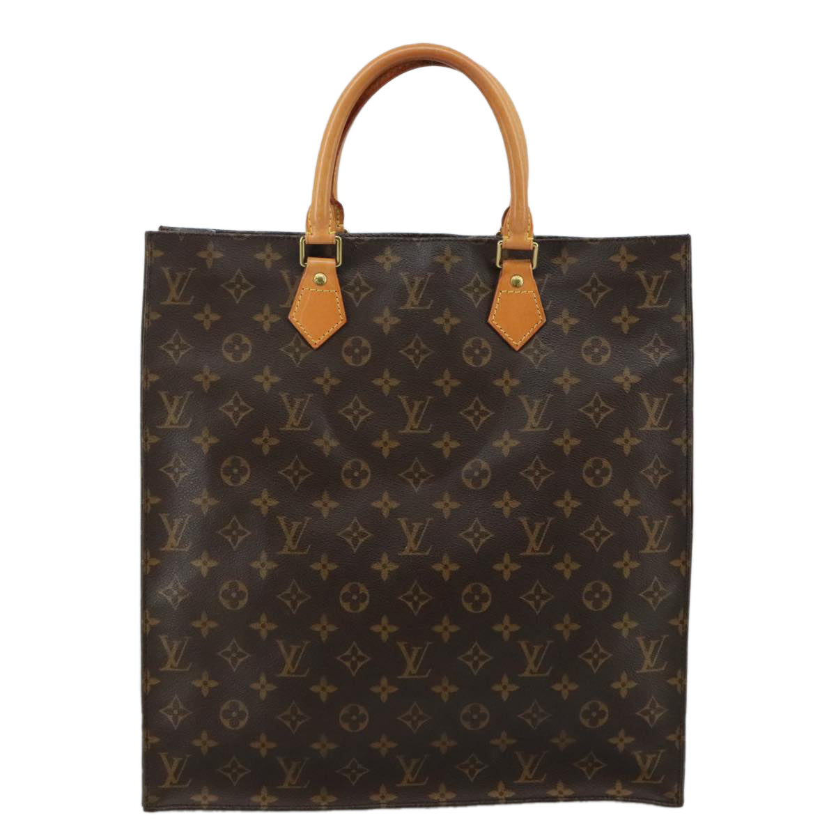 LOUIS VUITTON Monogram Sac Plat Hand Bag M51140 LV 109464