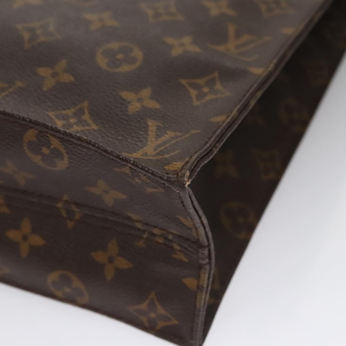 LOUIS VUITTON Monogram Sac Plat Hand Bag M51140 LV 109668