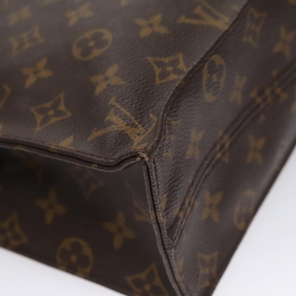 LOUIS VUITTON Monogram Sac Plat Hand Bag M51140 LV 109668