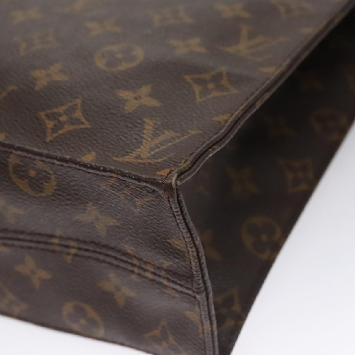 LOUIS VUITTON Monogram Sac Plat Hand Bag M51140 LV 109668