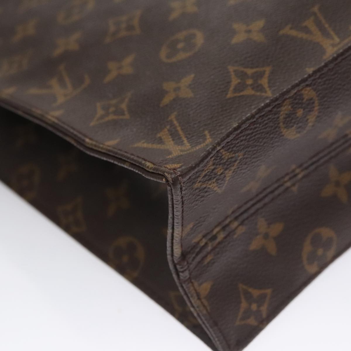 LOUIS VUITTON Monogram Sac Plat Hand Bag M51140 LV 109668