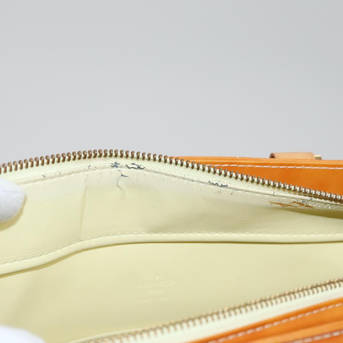 LOUIS VUITTON Monogram Vernis Columbus Tote Bag Lime Yellow M91047 109757