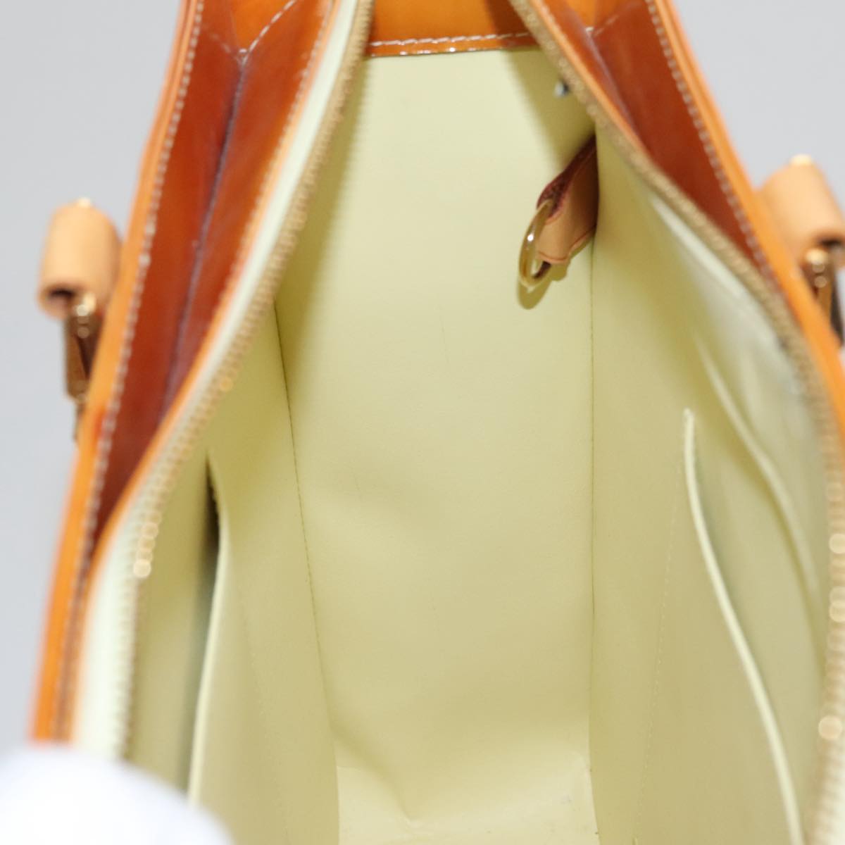 LOUIS VUITTON Monogram Vernis Columbus Tote Bag Lime Yellow M91047 109757