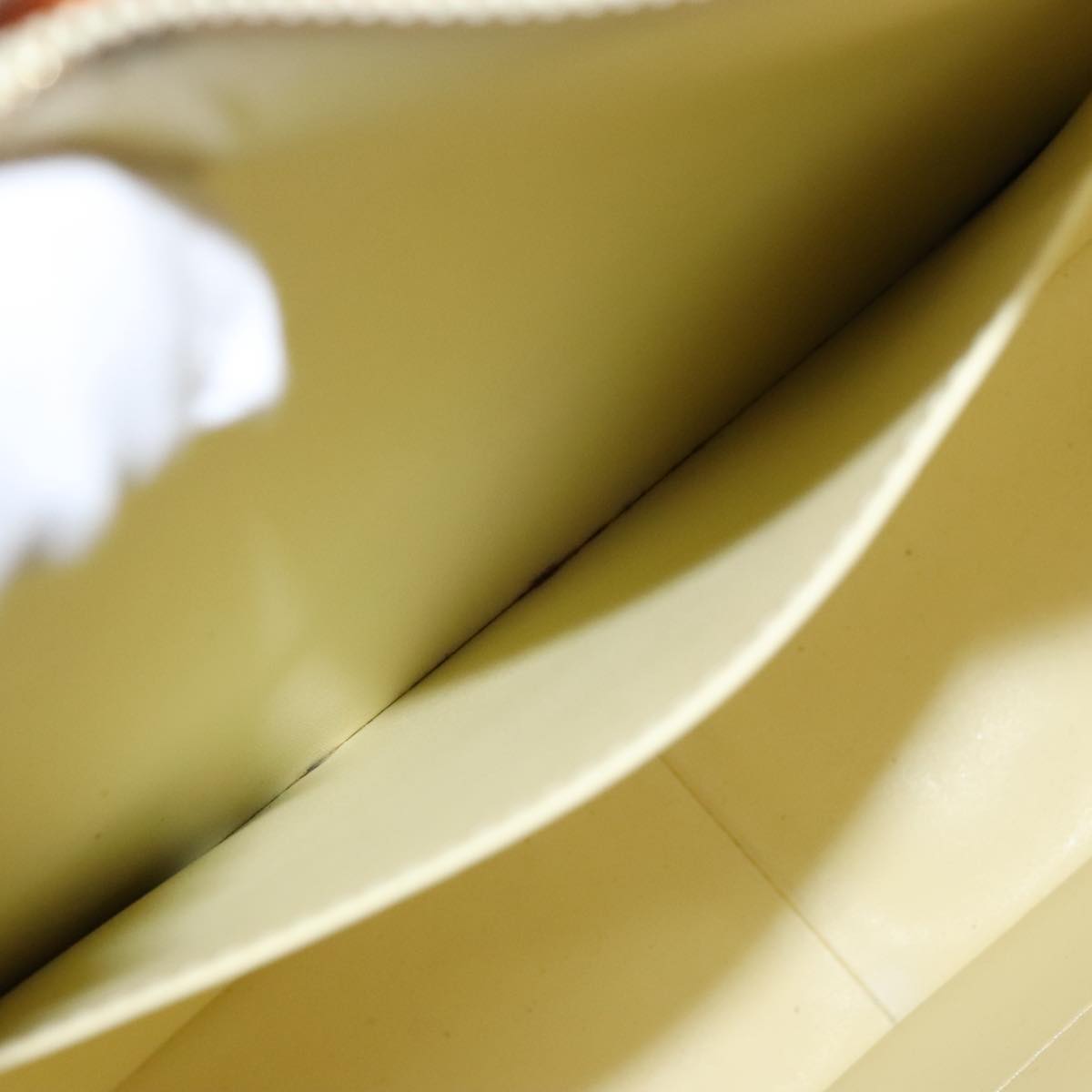LOUIS VUITTON Monogram Vernis Columbus Tote Bag Lime Yellow M91047 109757