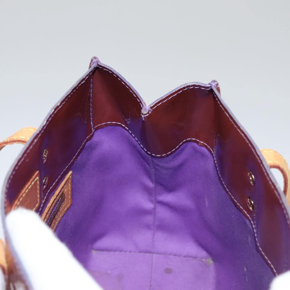 LOUIS VUITTON Monogram Vernis Reade PM Hand Bag Purple Viole M93578 109761
