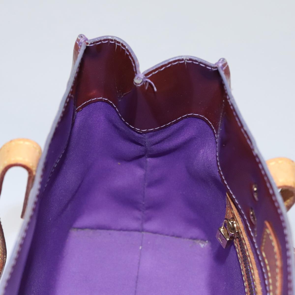 LOUIS VUITTON Monogram Vernis Reade PM Hand Bag Purple Viole M93578 109761