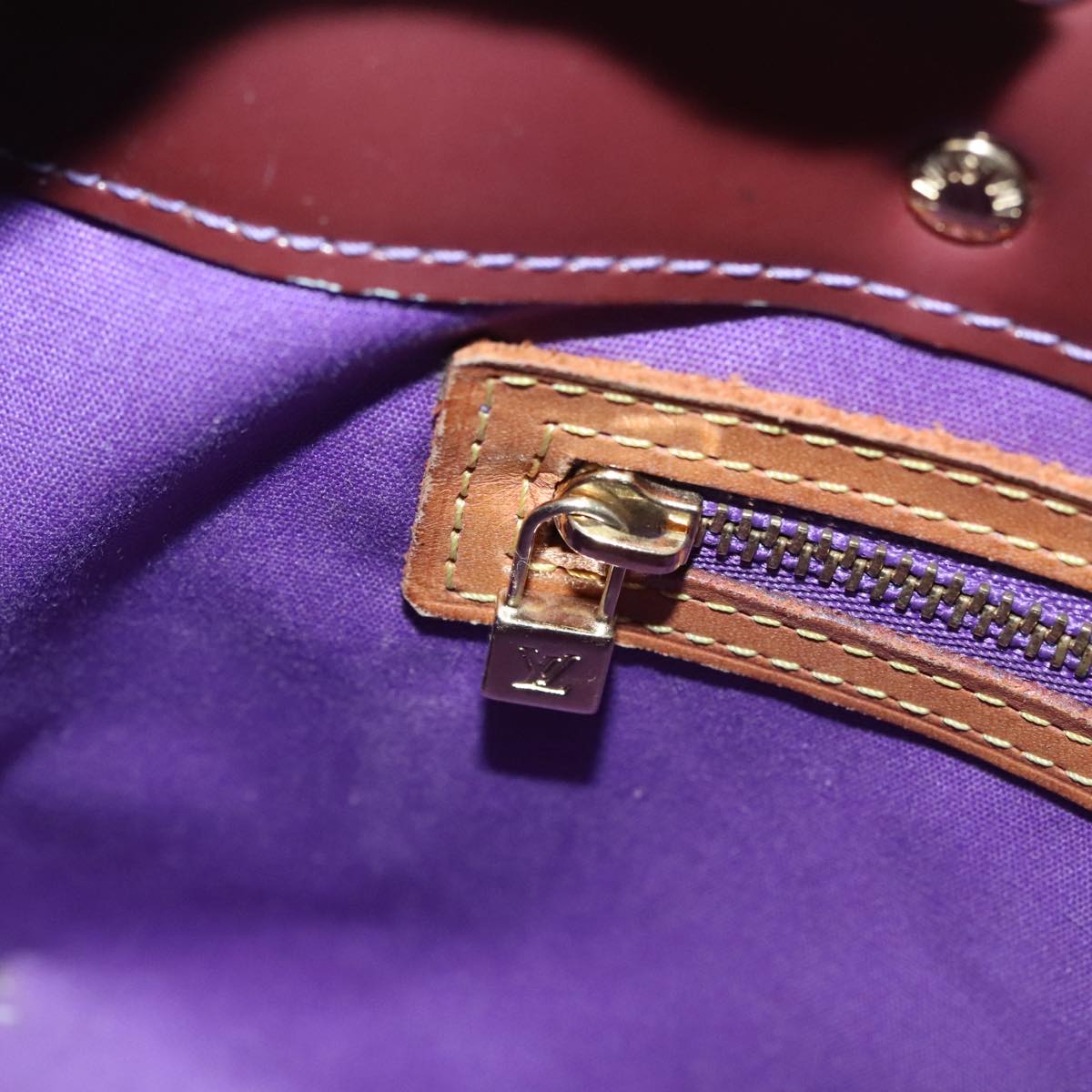 LOUIS VUITTON Monogram Vernis Reade PM Hand Bag Purple Viole M93578 109761