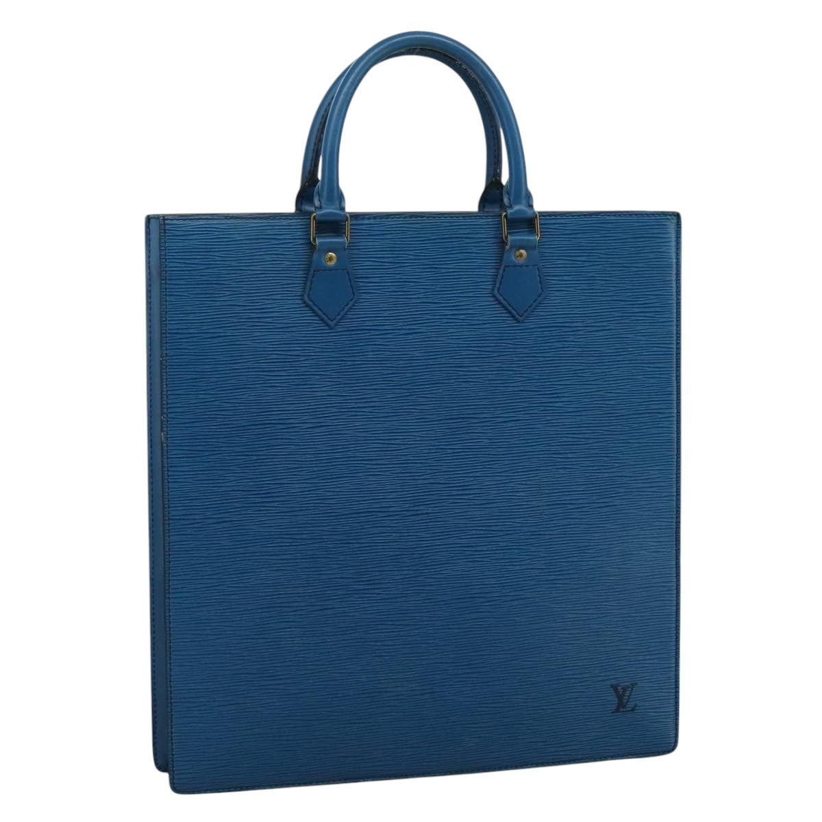 LOUIS VUITTON Epi Sac Plat Hand Bag Blue M52075 LV 109767