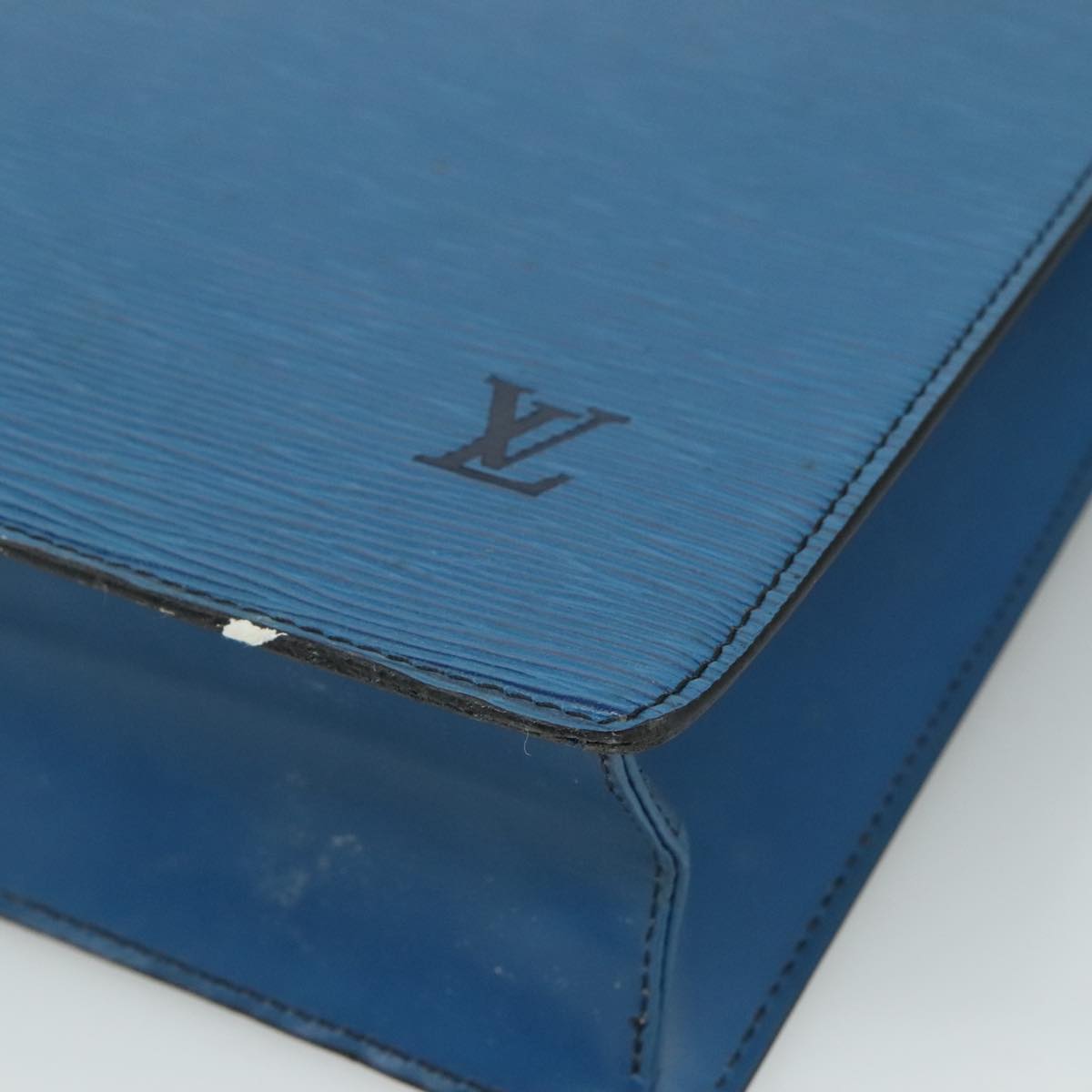 LOUIS VUITTON Epi Sac Plat Hand Bag Blue M52075 LV 109767