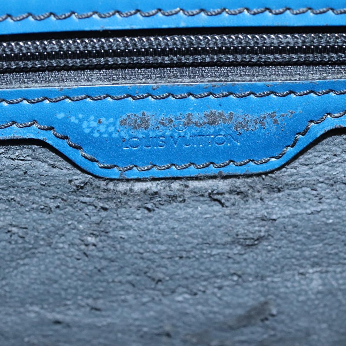 LOUIS VUITTON Epi Sac Plat Hand Bag Blue M52075 LV 109767