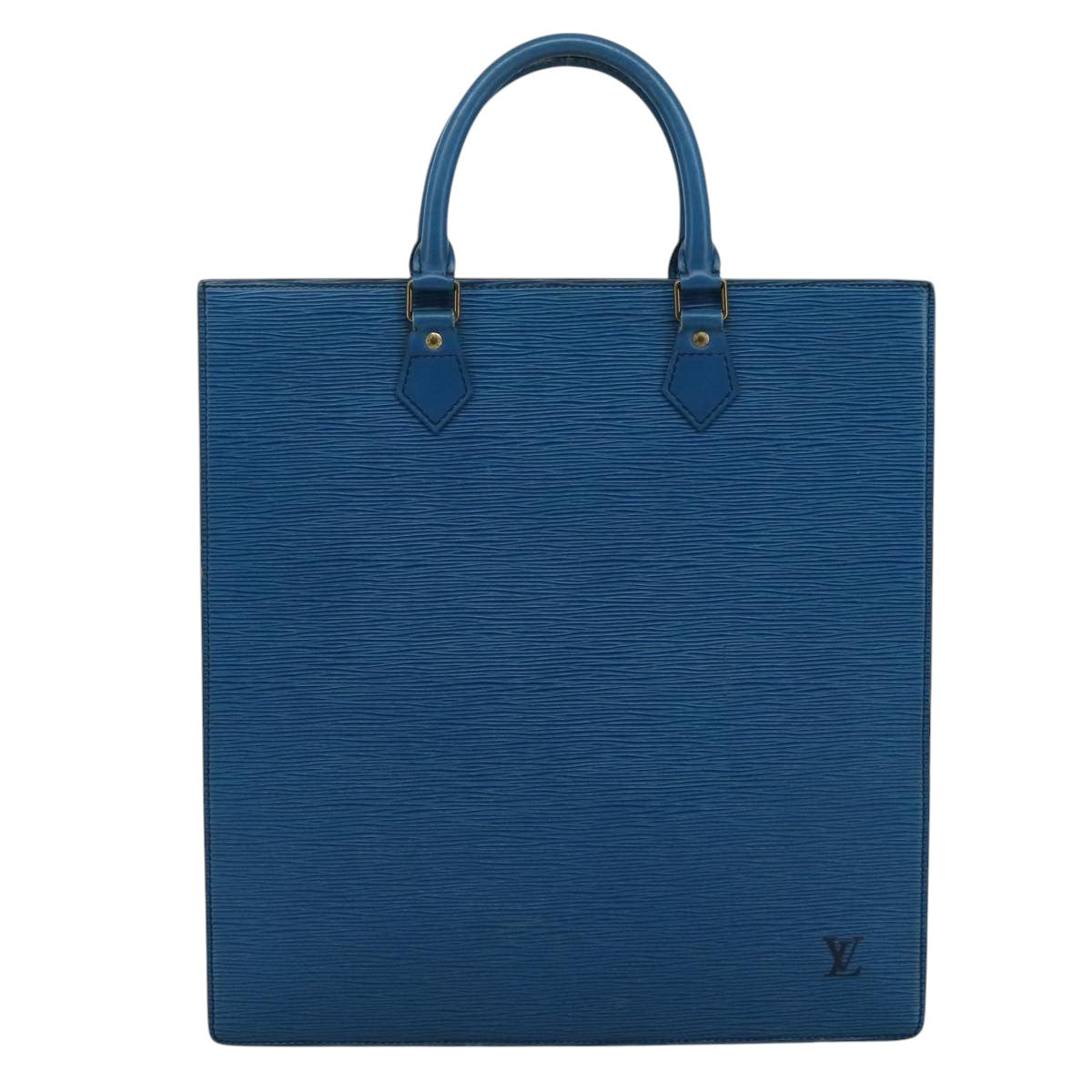 LOUIS VUITTON Epi Sac Plat Hand Bag Blue M52075 LV 109767