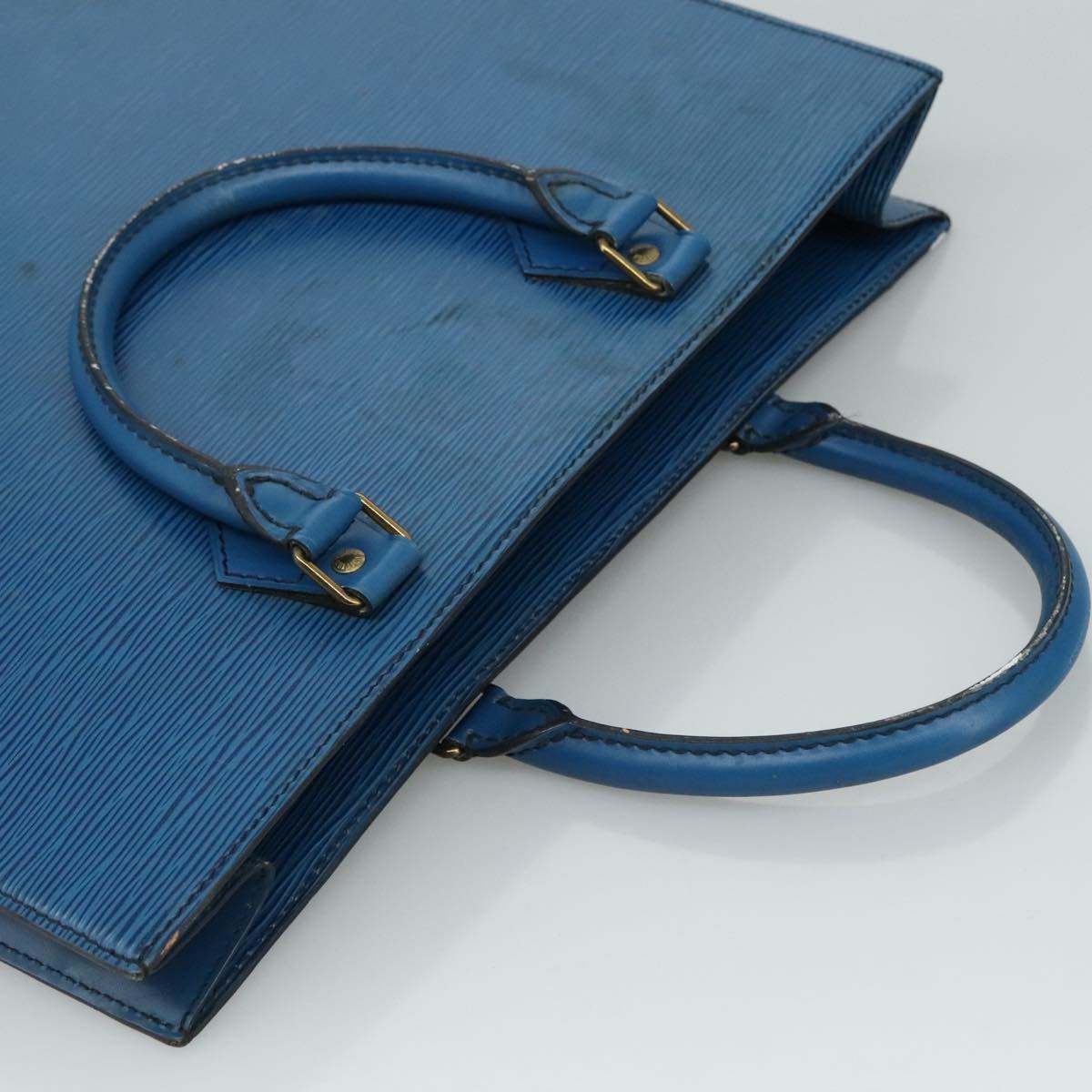LOUIS VUITTON Epi Sac Plat Hand Bag Blue M52075 LV 109767