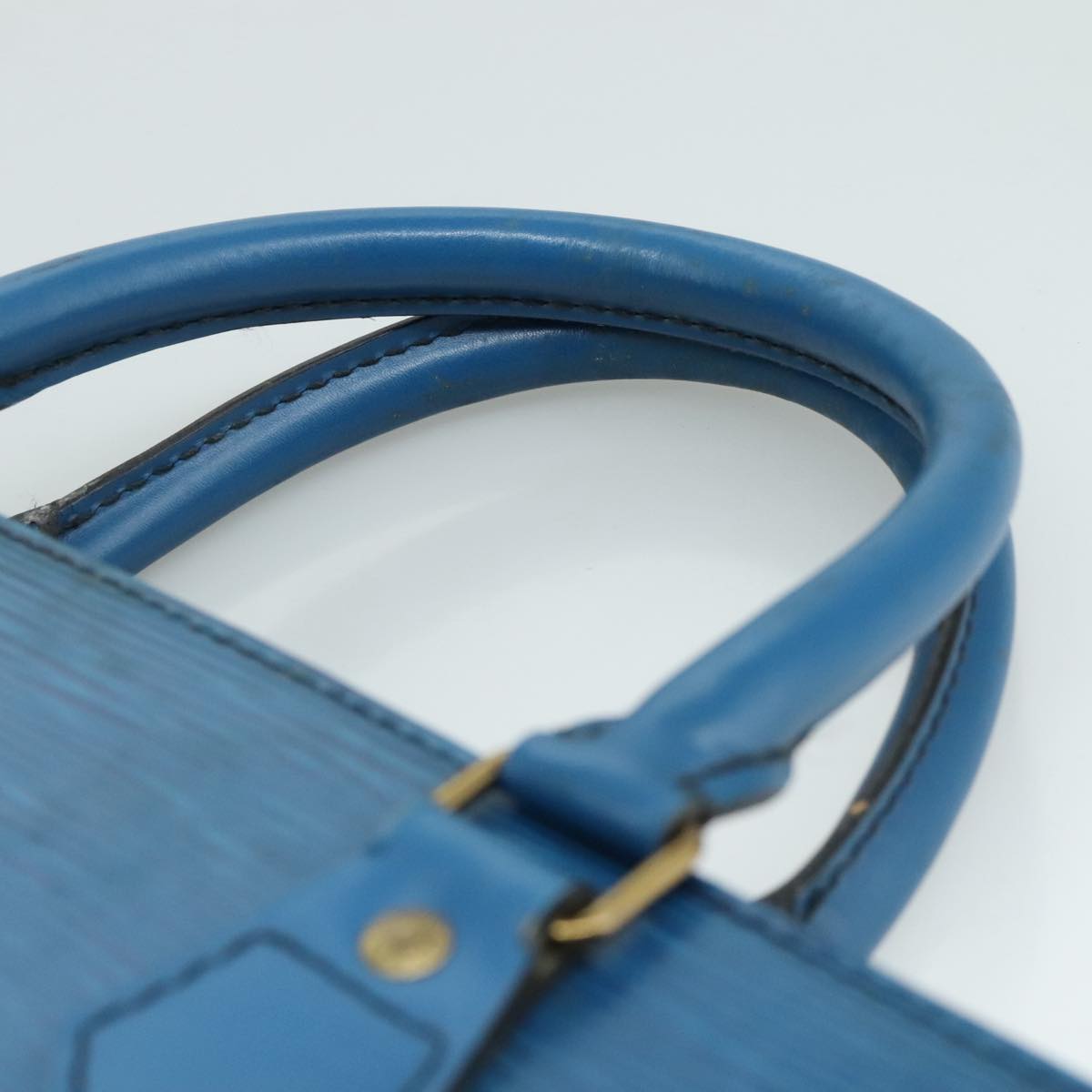 LOUIS VUITTON Epi Sac Plat Hand Bag Blue M52075 LV 109767