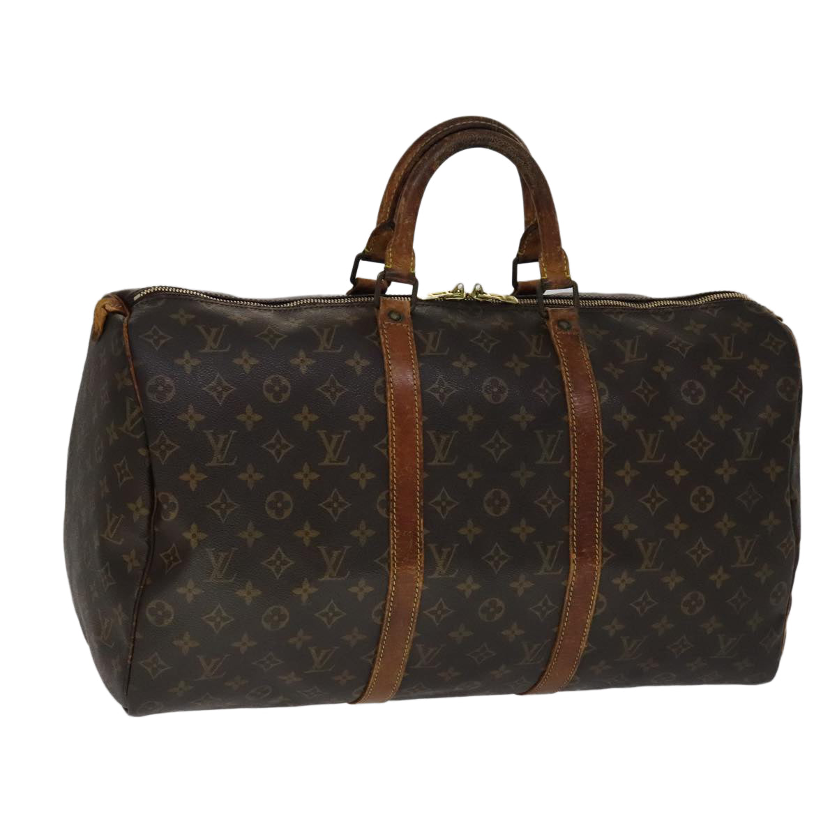 LOUIS VUITTON Monogram Keepall 50 Boston Bag M41426 LV 109773