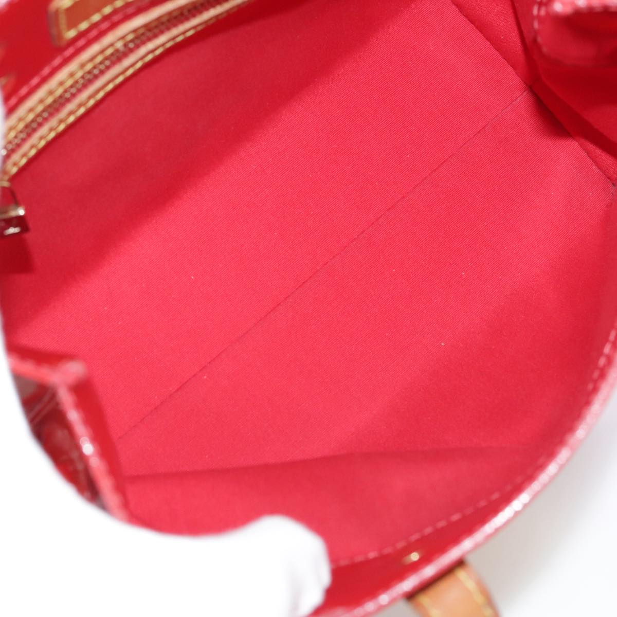 LOUIS VUITTON Monogram Vernis Reade PM Hand Bag Red Rouge M91088 LV 109846