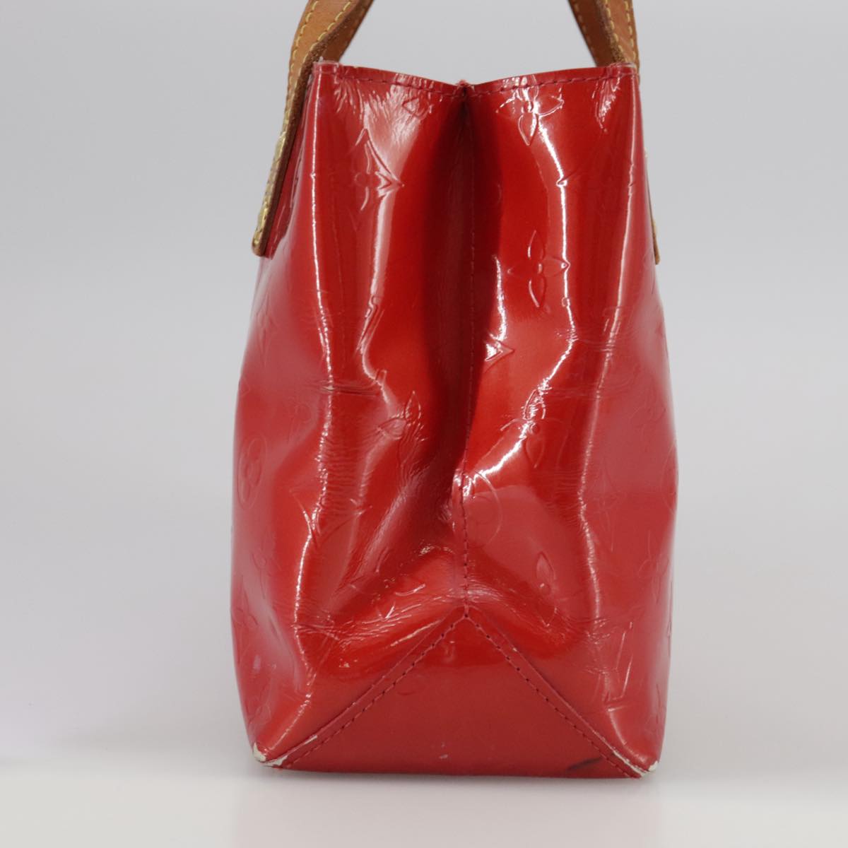 LOUIS VUITTON Monogram Vernis Reade PM Hand Bag Red Rouge M91088 LV 109846