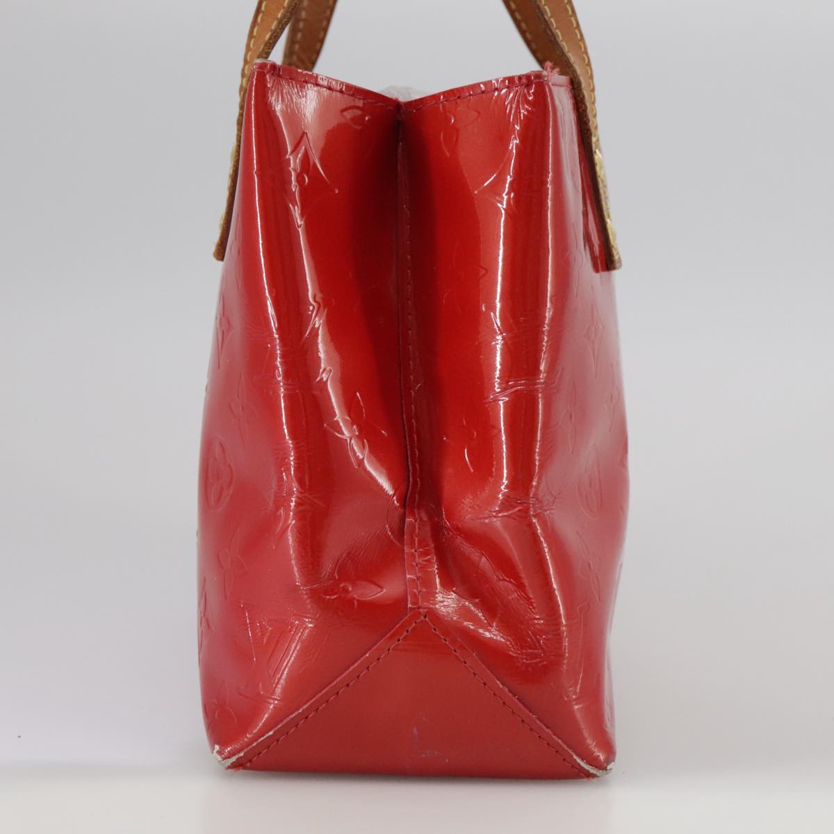 LOUIS VUITTON Monogram Vernis Reade PM Hand Bag Red Rouge M91088 LV 109846