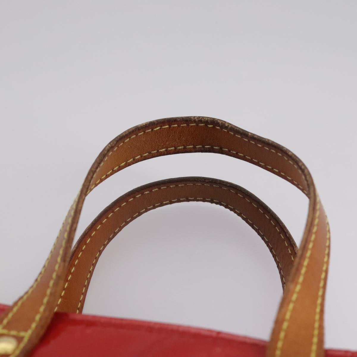 LOUIS VUITTON Monogram Vernis Reade PM Hand Bag Red Rouge M91088 LV 109846