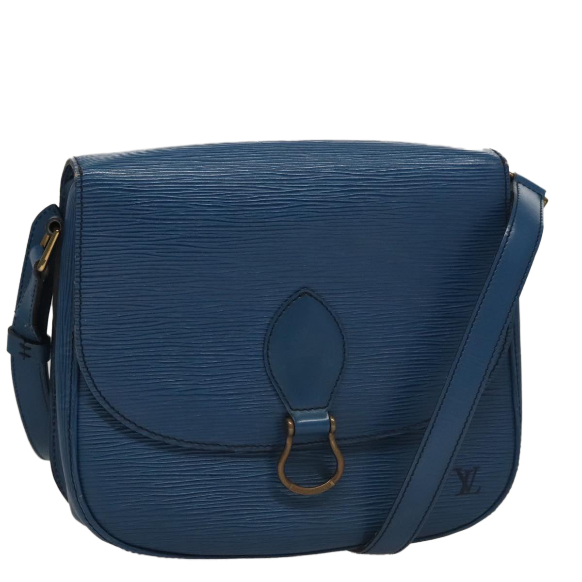 LOUIS VUITTON Epi Saint Cloud GM Shoulder Bag Toledo Blue M52195 LV 109847
