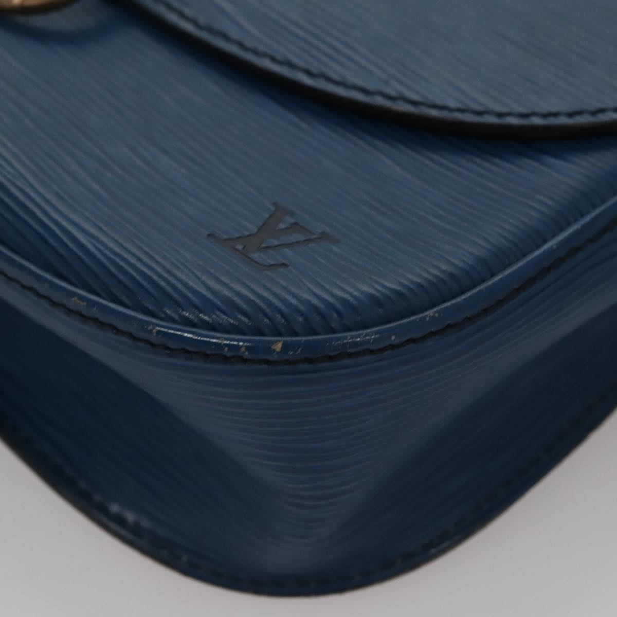 LOUIS VUITTON Epi Saint Cloud GM Shoulder Bag Toledo Blue M52195 LV 109847