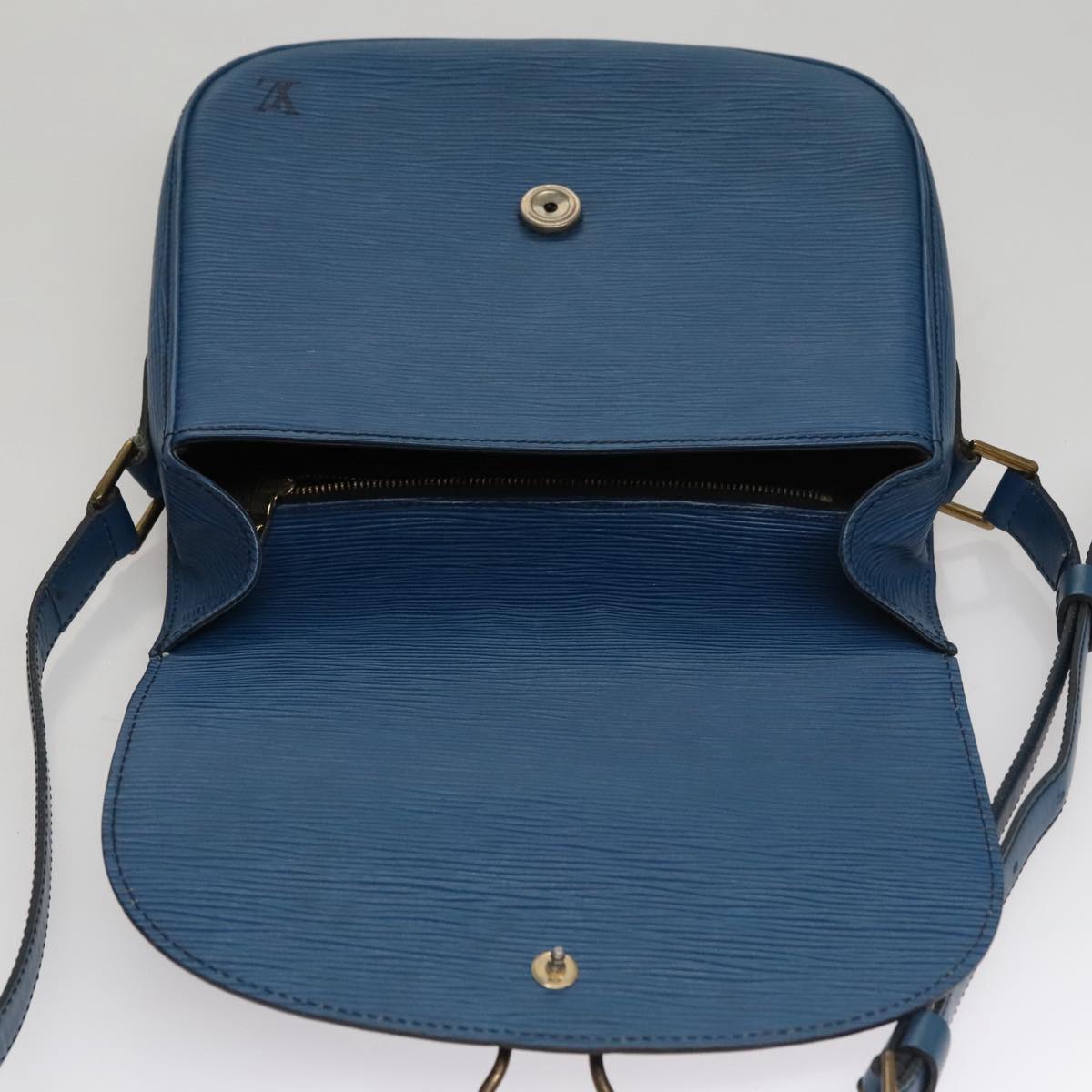 LOUIS VUITTON Epi Saint Cloud GM Shoulder Bag Toledo Blue M52195 LV 109847