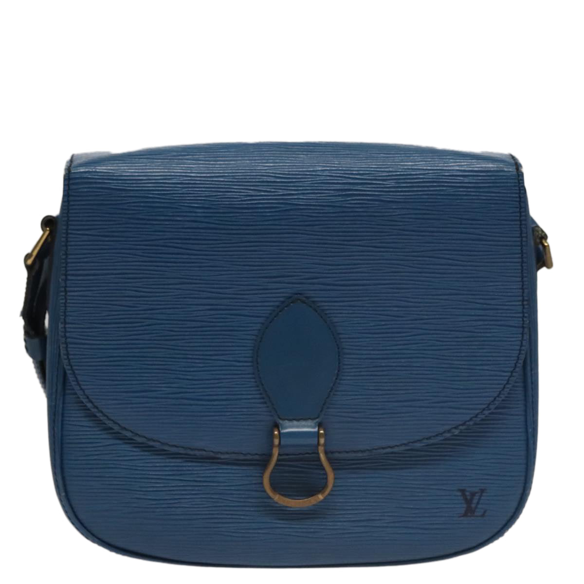 LOUIS VUITTON Epi Saint Cloud GM Shoulder Bag Toledo Blue M52195 LV 109847